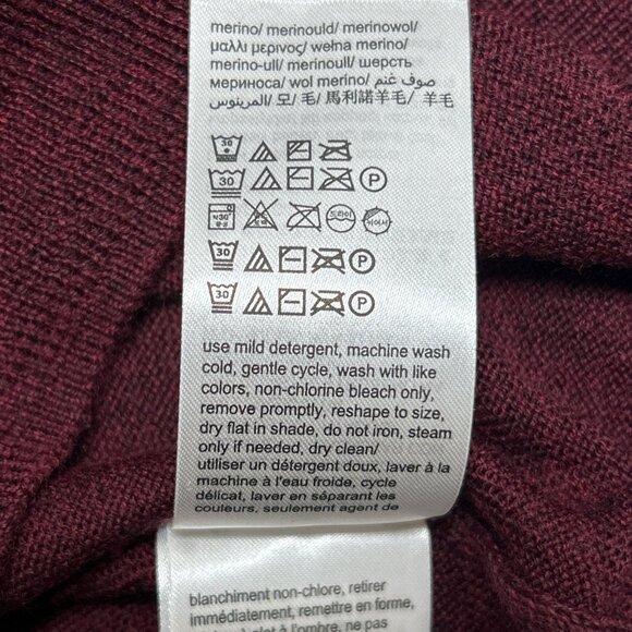 Calvin Klein Extra Fine Merino Wool V Neck Sweater, Size Medium - Picture 12 of 13